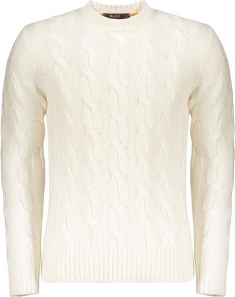 Moorer Kabeltrui - Heren - Cashmere truien - Beige - M - Kasjmier - Truien & Vesten