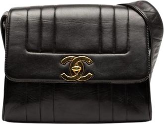 Chanel Pre-owned Quilted Flap Bag - Dames - Vintage Schoudertas - Zwart - ONE Size - Leer - Vintage