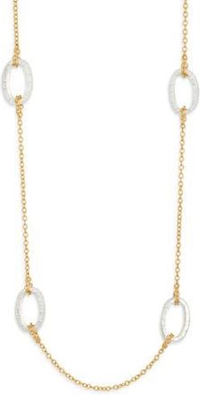 Karine Sultan Brick Station Chain Necklace in Mixed Metals at Nordstrom Rack