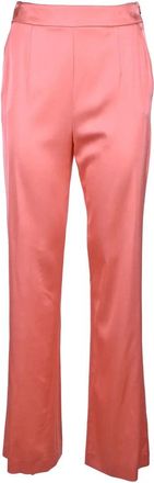 Patrizia Pepe Sera Viscose Stretch Trousers - Red