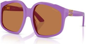 Miu Miu MU A07S 25D90Q Zonnebrillen - Dames - Zonnebrillen - Paars - 59 MM - Accessoires