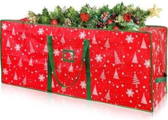 No Brand Bolsa De Almacenamiento Impermeable Para &Aacute;rbol De Navidad Con Estampado De Copos De Nieve