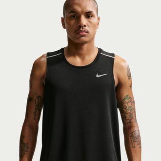 Nike Mens Miler Dri-FIT Running Tank Top in Black | IF2018-010