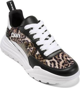 DKNY Zanira Platform Sneaker in Natural/Black at Nordstrom, Size 5.5