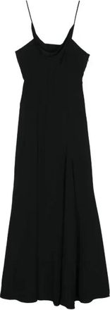 Isabel Marant Black Cowl-neck Crepe Maxi Dress