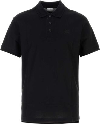 Burberry Polo shirt van katoenpiqu&eacute; - Heren - Polos - Zwart - L - Katoen - Tops