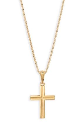 Miranda Frye Mens Cross Pendant Necklace in Gold at Nordstrom