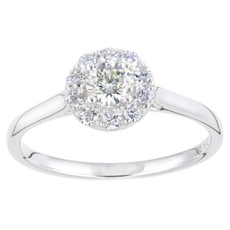 Diamant L'éternel 9ct witgouden ring met 0,5ct diamant