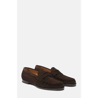 Scarosso Fred Loafers in Brown - Suede at Nordstrom, Size 41.5