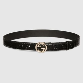 Gucci Belt With Interlocking G Buckle, Size 100