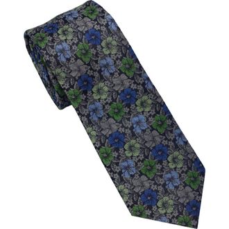 Ben Sherman Floral Pop Art Slim Tie in Navy/Green at Nordstrom Rack