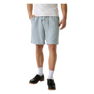 Guess Casual Shorts, male, Blue, Size: W28 Striped Short Jogger
