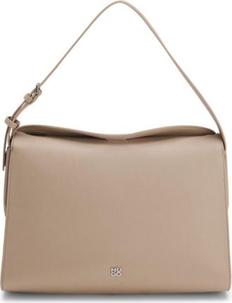 HUGO BOSS Stacked-logo shoulder bag in faux leather