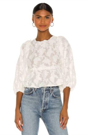 Free People Callie Top In Ivory/white/print