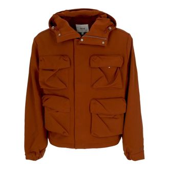 Arte Technische Stof Hoodie Jas Oranje - Heren - Zomerjassen - Oranje - XL - Polyester - Jassen