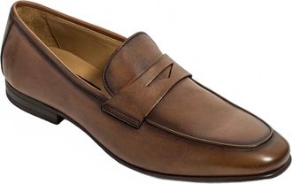 To Boot New York Mens Keats Calf Leather Slip-On Penny Loafer In Cognac