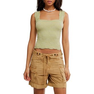 Free People Love Letter Floral Knit Camisole in Winter Pear at Nordstrom, Size X-Small