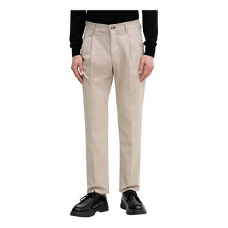 Joop Heren, Broeken, Beige, Maat: W36 L32 Viscose