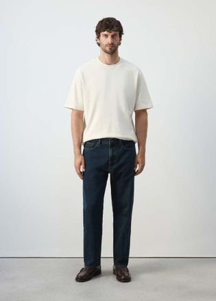 Mango Jeans Sammy cropped carrot fit blu scuro intenso - Uomo - 44 - MANGO MAN