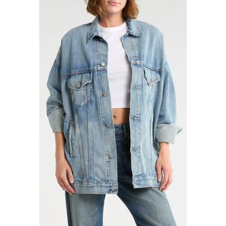 Denimist Serena Oversize Denim Trucker Jacket in Alsen Indigo Unlined at Nordstrom Rack, Size Small