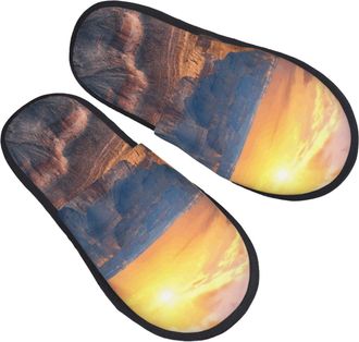 Generic Warm Slipper Grand Canyon Home Slipper Breathable Scuff Slippers Comfortable House Shoes For Travel Bedroom Winter L