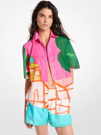Michael Kors X Christina Zimpel Cotton Lawn Shirt