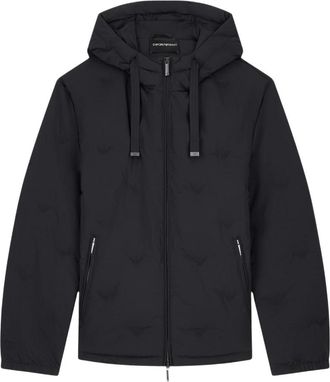 Emporio Armani Nylon Hooded Jacket - Heren - Winterjassen - Zwart - L - Nylon - Jassen