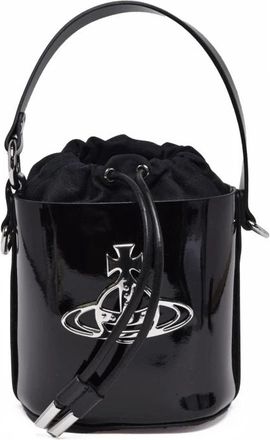 Vivienne Westwood Small Daisy Bucket Bag - Dames - Schoudertassen - Zwart - ONE Size - Leer - Tassen