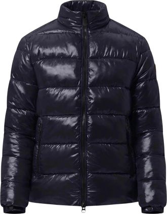 Save The Duck Navy Jobim High Neck Glossy Padded Jacket