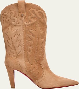 Christian Louboutin 85mm Santia Suede Booties