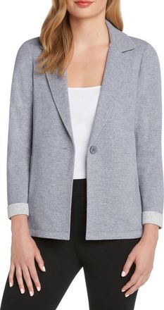 Matty M Notched Collar Knit Blazer in Chambray at Nordstrom Rack, Size X-Large