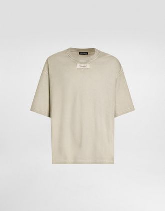 Dolce & Gabbana Cotton T-shirt - Man T-shirts And Polos Beige 44