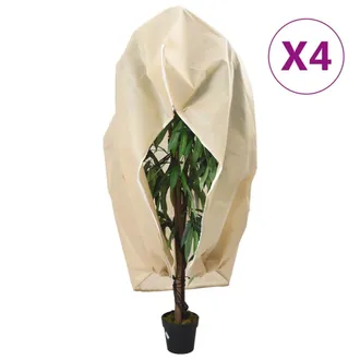 vidaXL Cubiertas Para Plantas Con Cremallera 4 Uds 70 G/m&sup2; 3,93x3,5 M Vidaxl