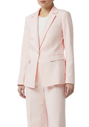 Comma Jackenblazer COMMA, Damen, Gr. 44, rosa (powder rose), Web, Obermaterial: 51% Baumwolle, 46% Polyester, 3% Elasthan. Futter: 55% Polyester, 45% Viskos