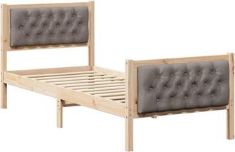 vidaXL Estructura De Cama Taup&eacute; 80 X 200 Cm Madera De Pino Macizo Vidaxl