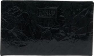 Maison Margiela Single-stitch Logo Clutch Bag - Dames - Clutches - Zwart - ONE Size - Katoen - Tassen