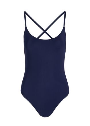 Lido Uno Cross-back Swimsuit - Navy - S (UK8-10 / S)