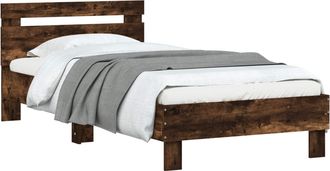 vidaXL Estructura De Cama Roble Ahumado 80 X 200 Cm Vidaxl