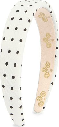 L. Erickson Sabrina Padded Headband in White/Black at Nordstrom