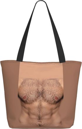 AOOEDM Sexy Chest Hairy Ladies Shopping Bag 13x11x7in.The Perfect ValentineS Day Gift.It Is The Best ValentineS Day Gift For Mom, Daughter, Wife,Etc