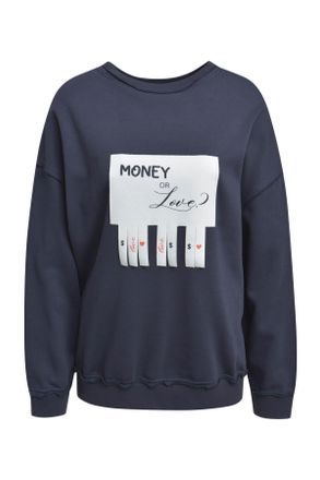 Smith & Soul Sweatshirt SMITH & SOUL, Damen, Gr. XXL, marine, Sweatshirts Sweatshirt, mit kreativem R&uuml;cken-Design, Rundhals