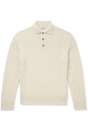 Burberry Cable-Knit Polo Shirt