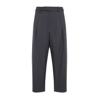 Mordecai Concrete Grey Virgin Wool Sartorial Trousers-Uomo
