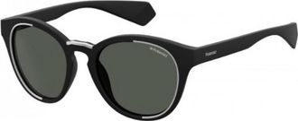 Polaroid Womens PLD-6065-S-807 PLD 6065 52 S 807 Sunglasses - Black - One Size
