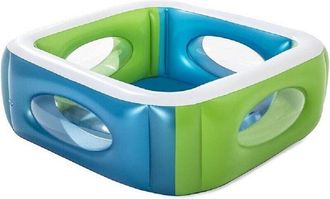 Trade Shop Trade Shop - Piscina Per Bambini Window Multi Color Con Oblo 168x168x56 Cm Piscinetta 51132