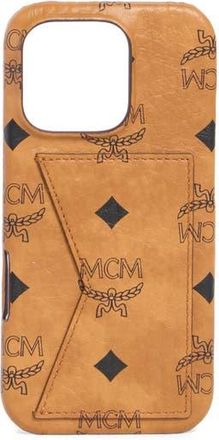 MCM Monogram iPhone 16 Pro Case in Cognac at Nordstrom Rack