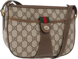 Gucci Pre-owned Schoudertas - Dames - Vintage Schoudertas - Beige - ONE Size - Leer - Vintage