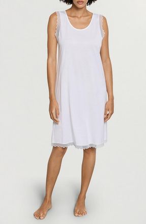 Hanro Inaya Scallop Tank Dress in White at Nordstrom, Size X-Small