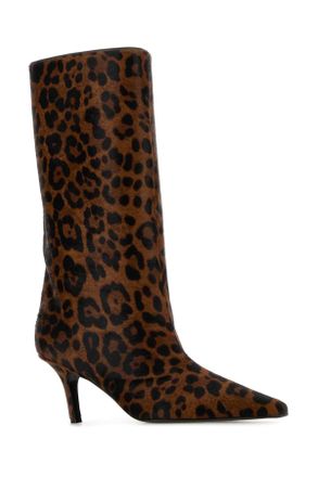 Amina Muaddi Fionaboot Leo60slahe Leopard60mmslantedheel Stivali Boot