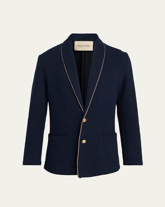 Valentino Garavani Mens Cotton Jersey Knit Jacket